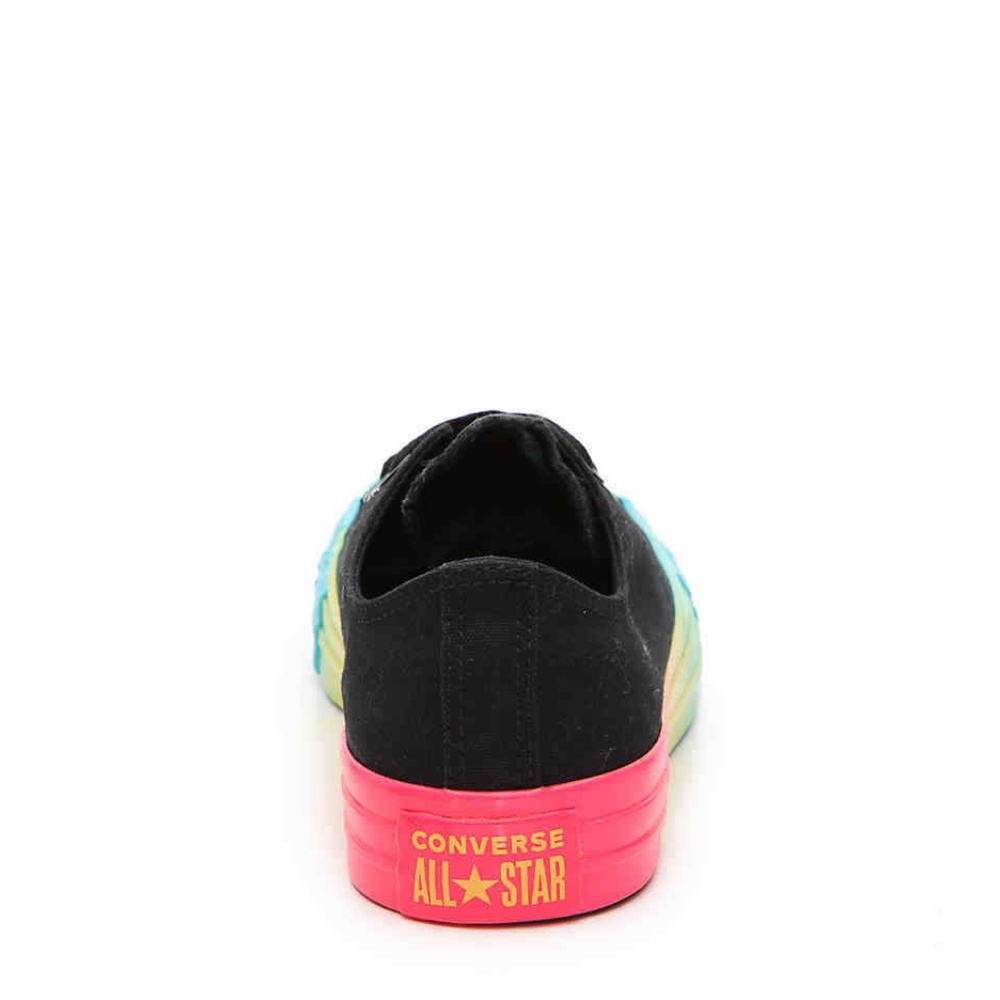 NEW Rainbow Ice Black Ombre Sole Low Top Sneakers - Picture 4 of 5